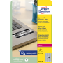 Etikety polyesterové 70x37mm Avery A4 strieborné 20 hárkov