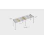 Pracovný stôl Uni k pozdĺ. reťazeniu, 160x75,5x160 cm, sivá/biela