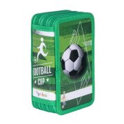 Peračník GIMBOO 3-zipsový plný, Futbal, zelený