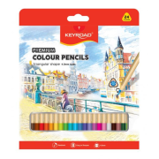 Farbičky KEYROAD trojhranné, 24 ks, mix farieb